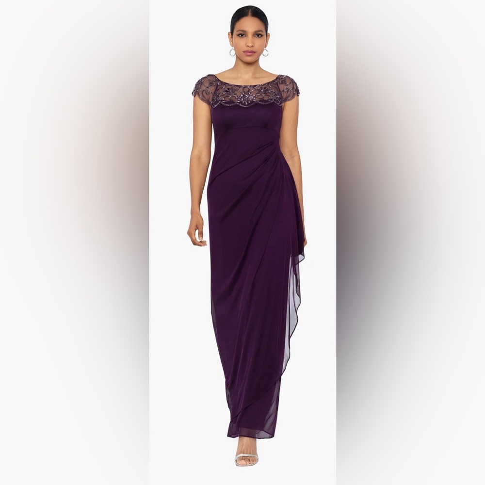 Elegant Purple Evening Gown